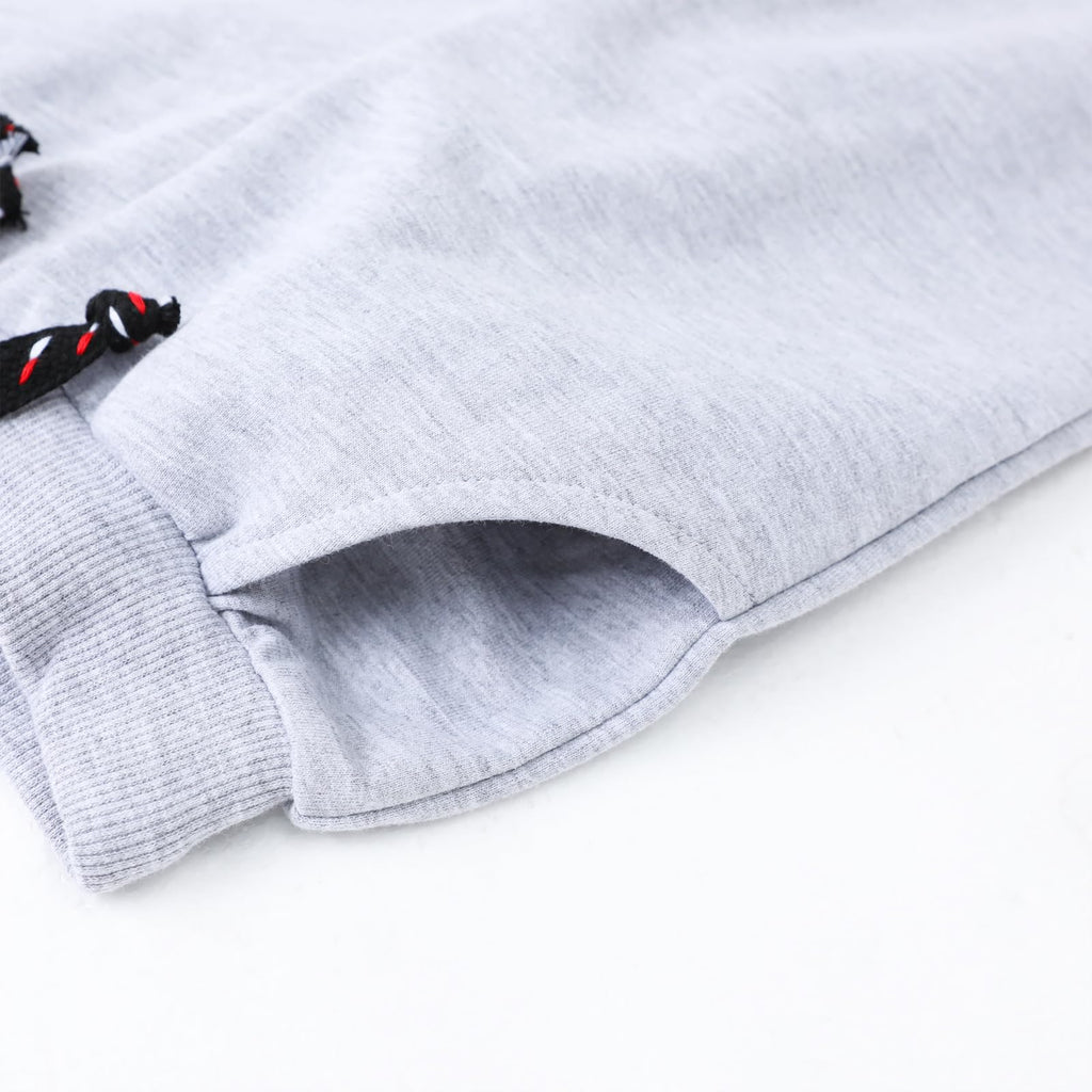 HILEELANG Boys Jogger Pants Cotton Sweatpants 3 Pack Pockets Black