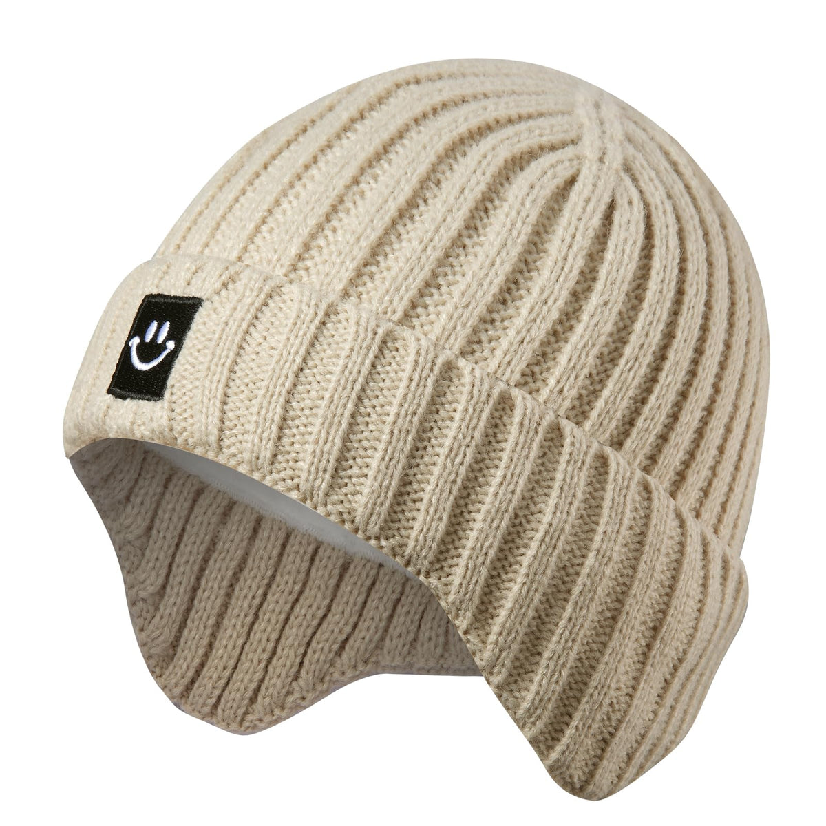 MaxNova Winter Knit Baby Hat 6-12 Months,12-36 Months White
