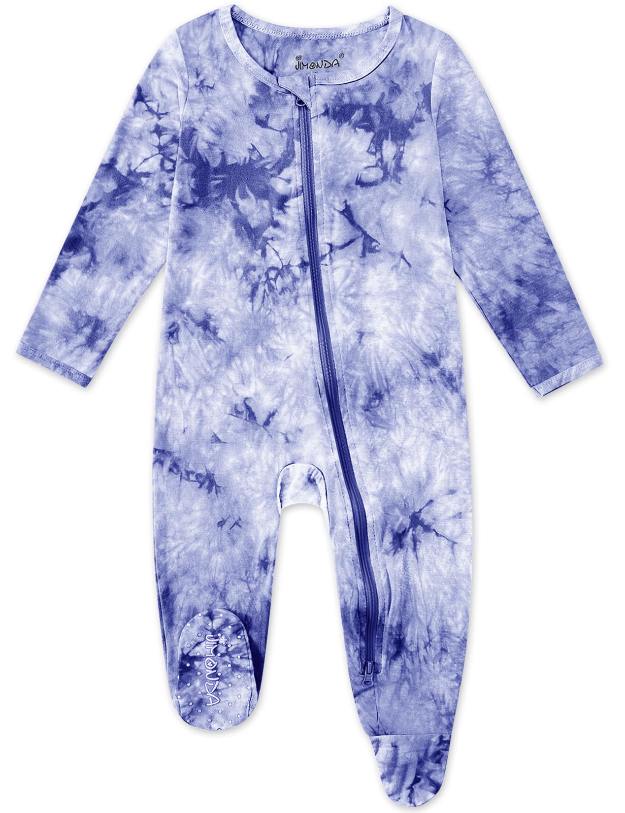 Jimonda Baby Girls Boys Bamboo Rayon Pajamas,Footed Pjs(Purple,9-12 M)