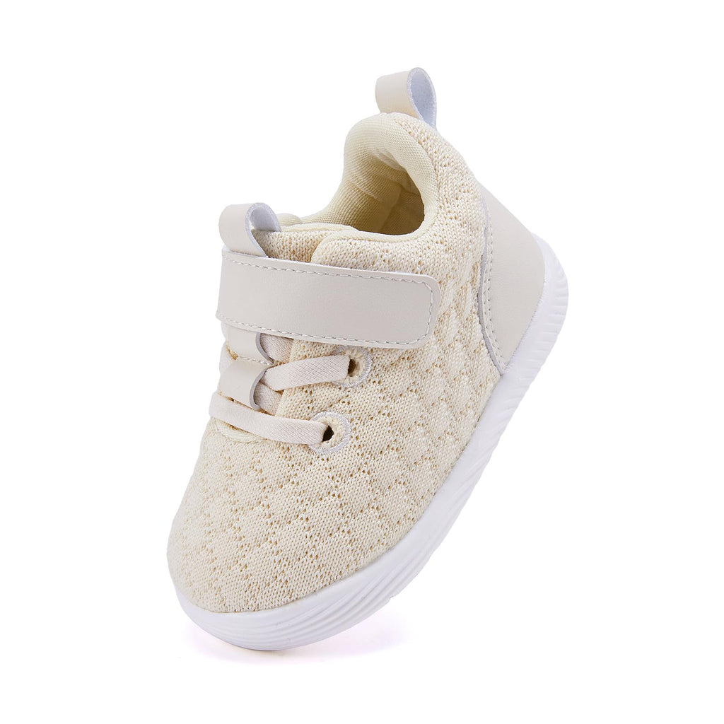 BMCiTYBM Baby Boy Girl Walking Sneaker Infant Shoes Beige Size 6-12 Months