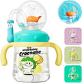 Whale Fountain Tumbler, Spill Proof Straw Cups for Toddlers Interactive Baby Straw Cup & Weighted Sippy Cups, Fun Drinking Cup with Whale Squirt 10oz/300ml