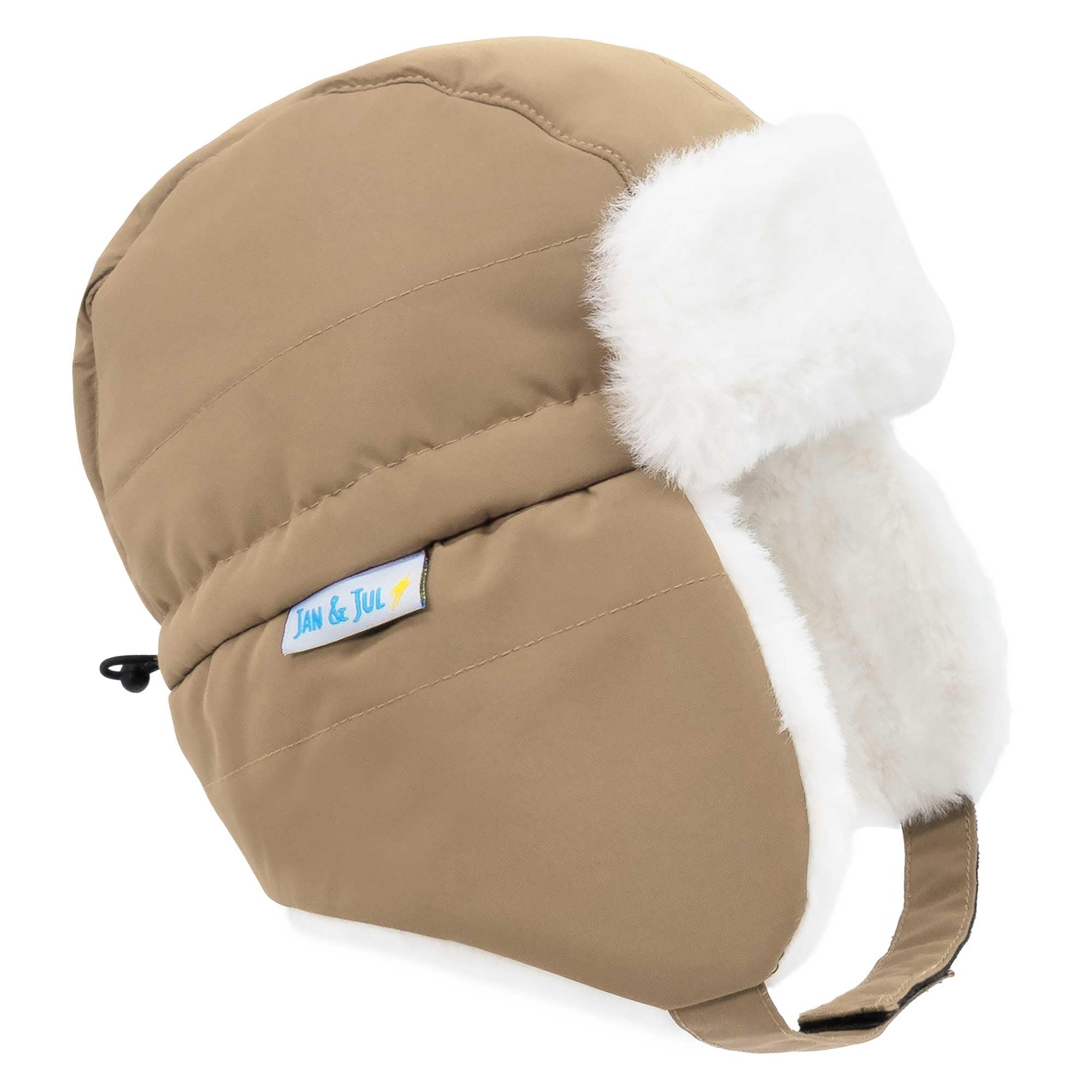 JAN & JUL Toasty-Dry Trapper Hat for Baby and Kids (Soft Brown, M)