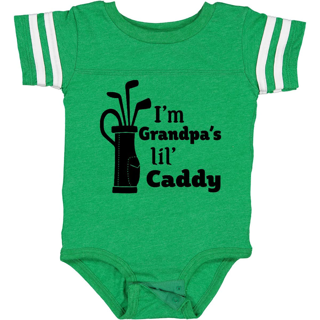 inktastic I'm Grandpa's Lil' Caddy- Golf for Kids Baby Bodysuit 6 Months Football Green and White 2c4dc