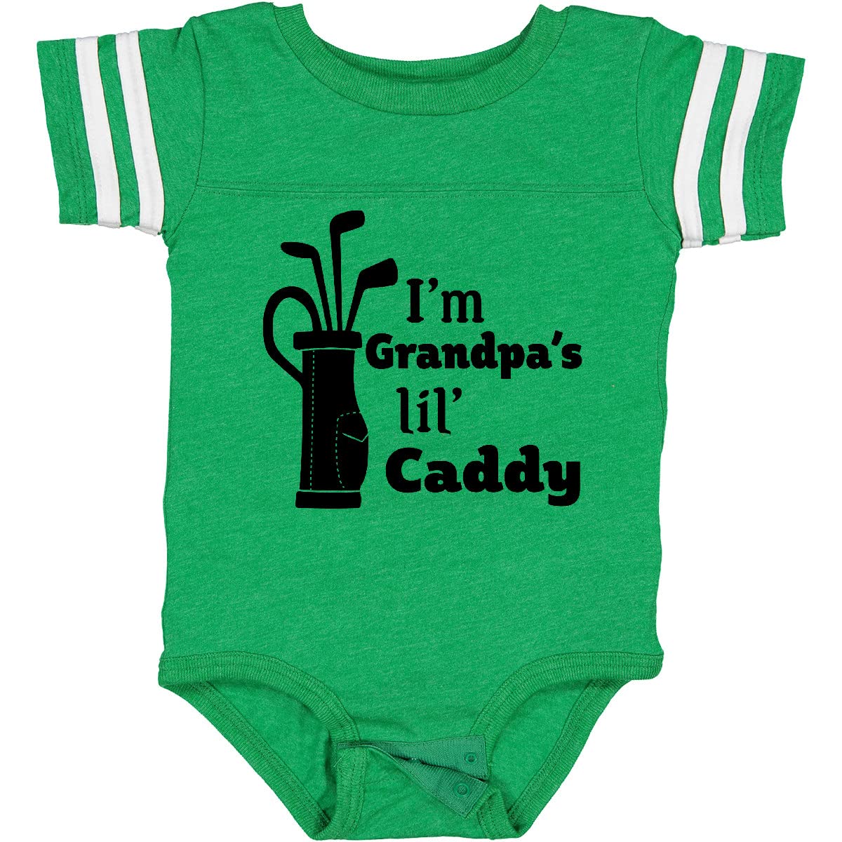 inktastic I'm Grandpa's Lil' Caddy- Golf for Kids Baby Bodysuit 6 Months Football Green and White 2c4dc