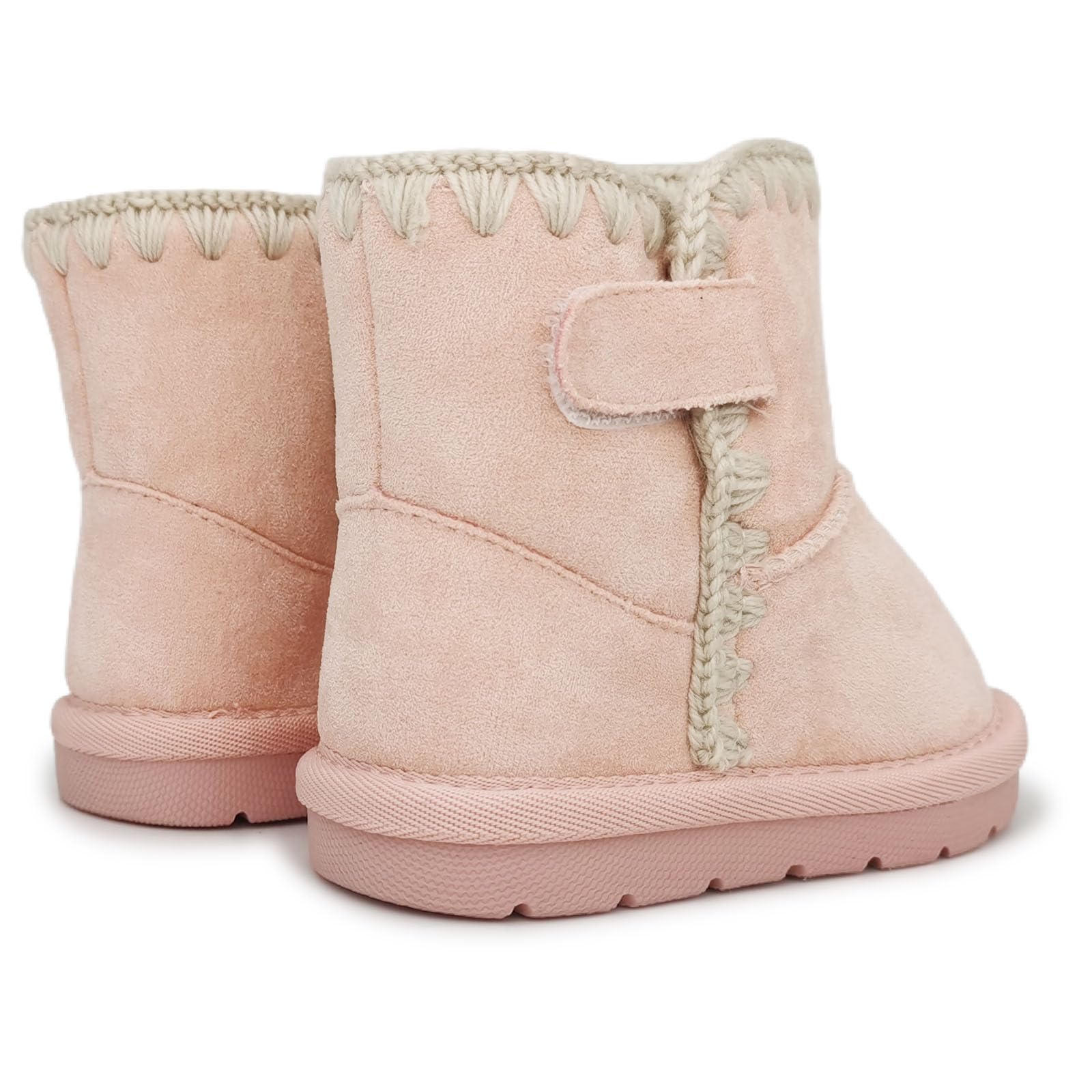 iSusuJo Baby Boots Winter Snow Booties Infant Boys Girls Outdoor Warm Shoes for Cold Weather 6 9 12 15 18 24 Months Pink Size 6-12 Months Infant