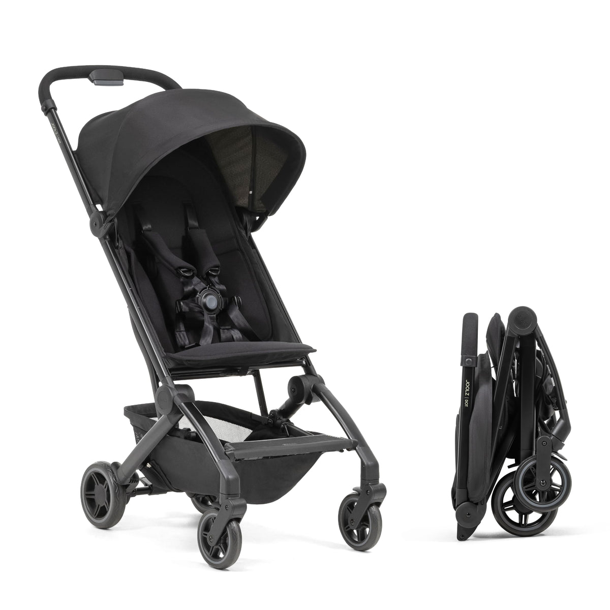 Joolz Dot Ultra Lightweight Travel Stroller – Compact Fold, Airplane Compatible, 5-Point Harness, UPF 50+ Canopy – Easy to Carry City & Travel Stroller - Space Black