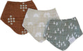 Mebie Baby Muslin Cotton Bib, 3 pack, Baby Bib Set for Burp, Spit Up, Drool, Bandana Bibs for Baby Boy or Baby Girl