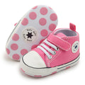 Meckior Save Beautiful Baby Girls Boys Canvas Sneakers Soft Sole High-Top Ankle Infant First Walkers Crib Shoes