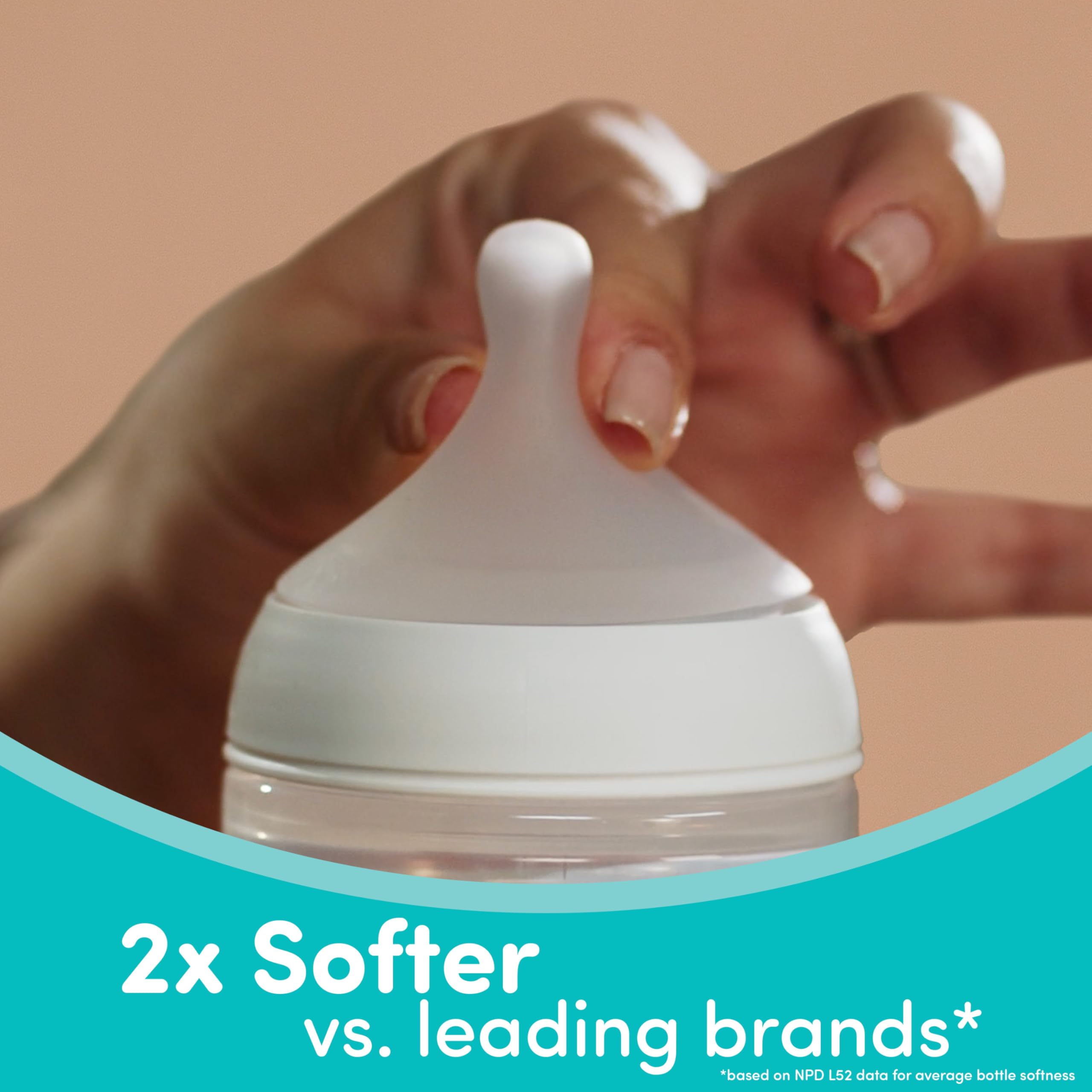 NUK Perfect Match Natural + Anti-Colic Bottle, 8 oz, 2 Pack