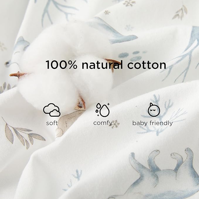Duomiaomiao 2 Pack 0.5 TOG Toddler Sleep Sack 36-48 Months 100% Cotton Lightweight Baby Sleep Sack with Feet, Breathable Comfy Toddler Wearable Blanket