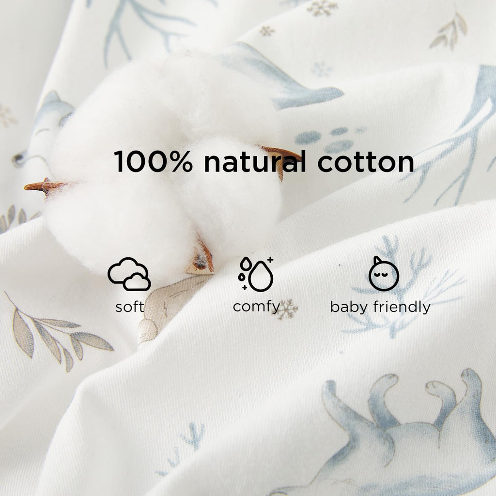 Duomiaomiao 2 Pack 0.5 TOG Toddler Sleep Bag 6-12 Months 100% Cotton Lightweight Baby Sleep Sack with Feet, Breathable Comfy Toddler Wearable Blanket
