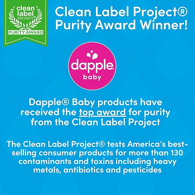 Dapple Baby Dishwasher Pacs, Hypoallergenic Dishwasher Pods Powered by Plants, Removes Milk Residue & Odor on Dishes, Baby Bottles & Kitchenware, Fragrance Free, 50 count