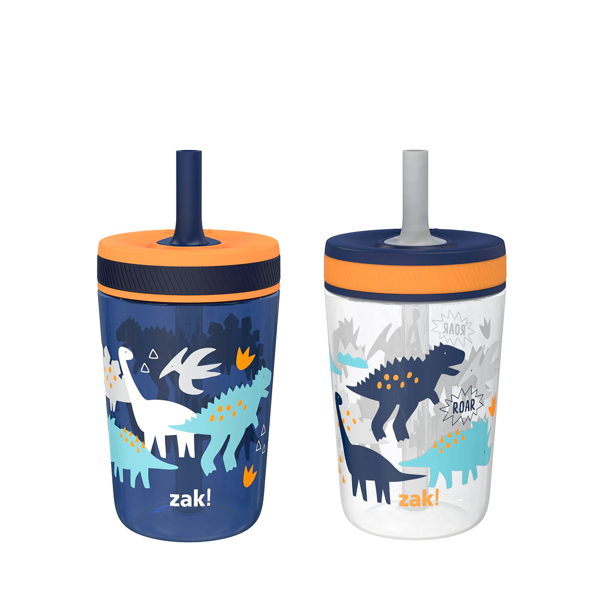 Zak Designs Gabby's Dollhouse Kelso Toddler Cups For Travel or At Home, 15oz 2-Pack Durable Plastic Sippy Cups With Leak-Proof Design is Perfect For Kids Cakey Cat, Mercat