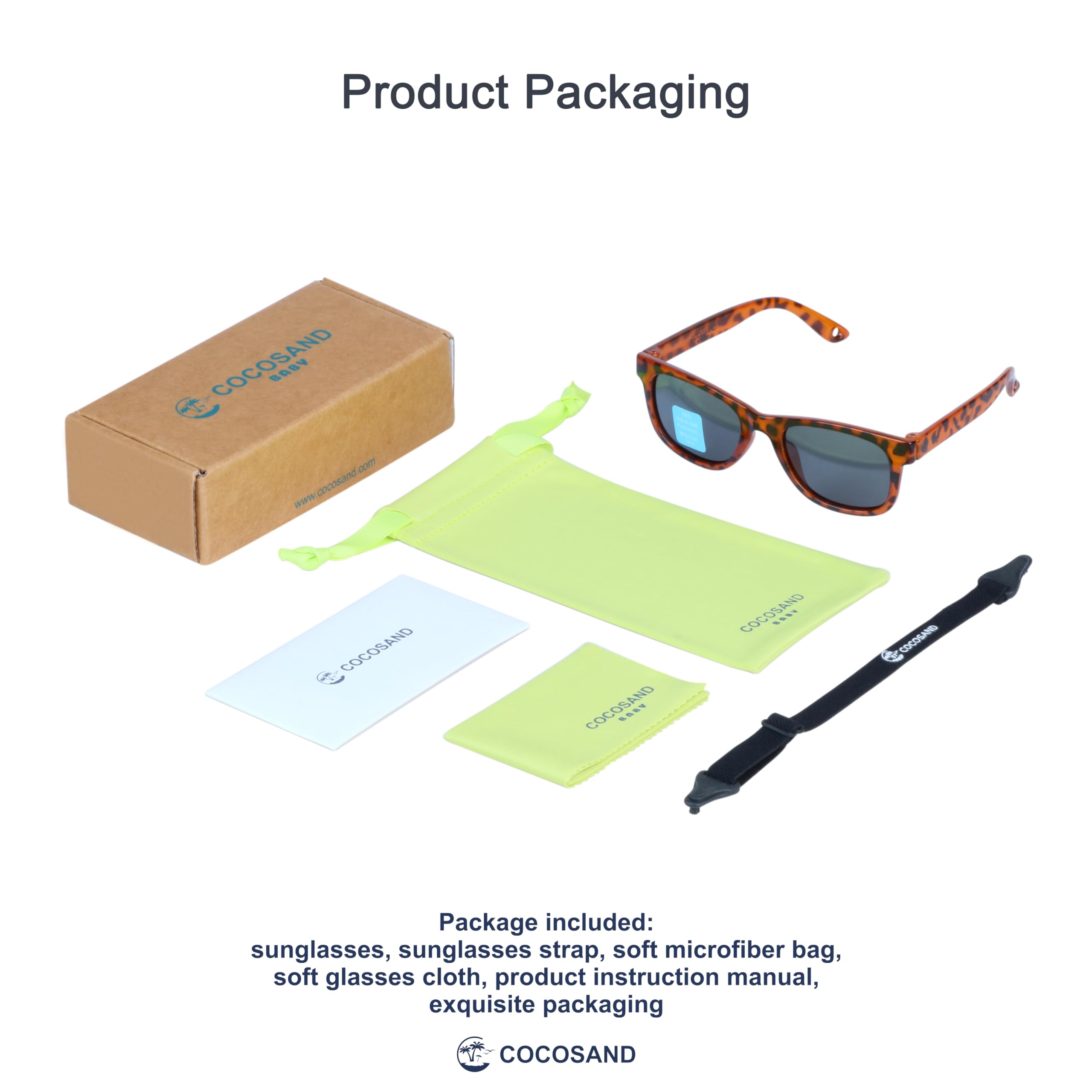 COCOSAND Flexible Polarized Baby Sunglasses with Strap