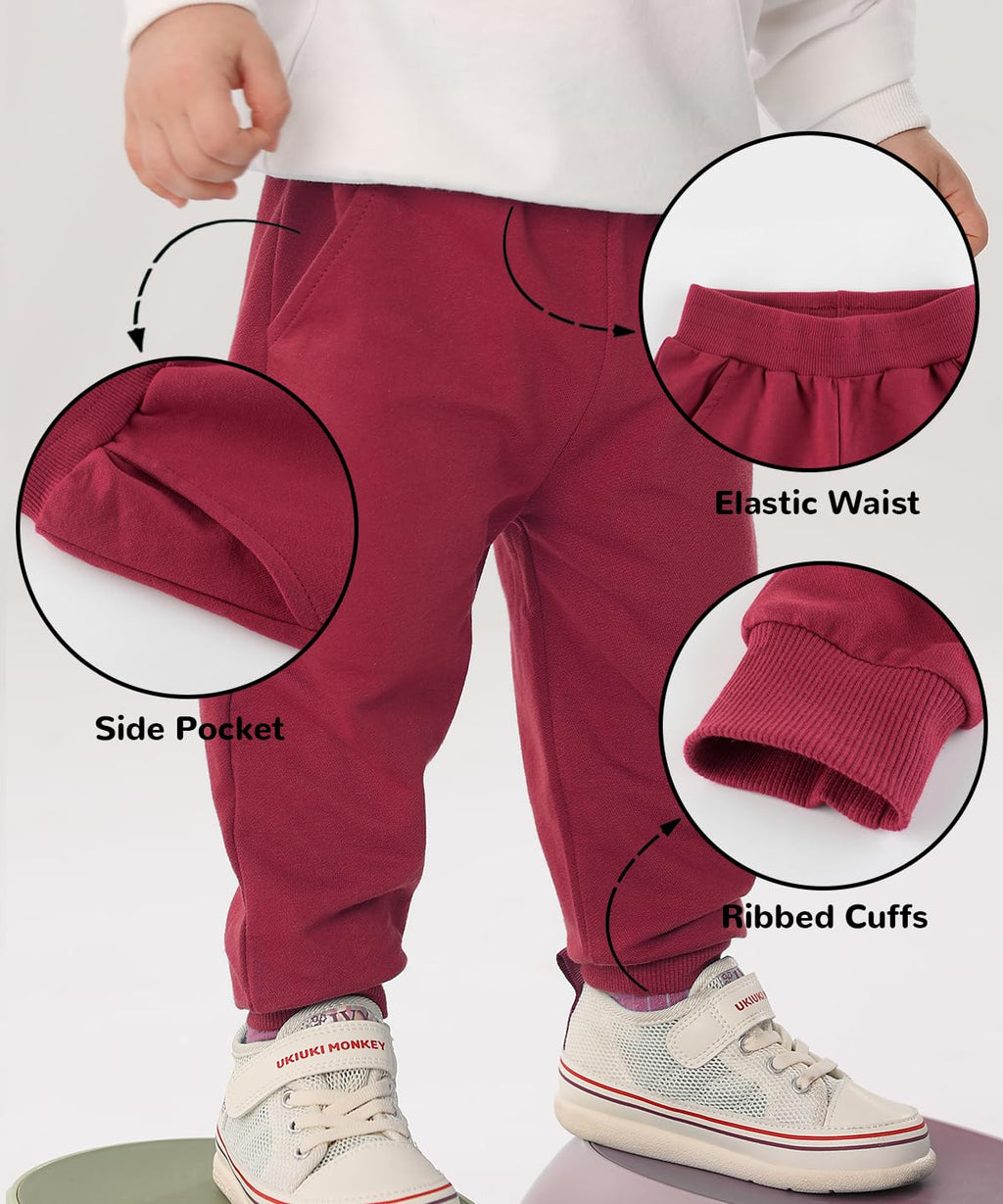 GFQLONG Toddler Boys Pants 100% Cotton Joggers Sweatpants 9-10 Years