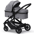 newyoo Infant Stroller with Pramette Mode, Nestro 516M, Convertible Infant Strollers w Reversible Seat & Cup Holder, 2-in-1 Rear-Facing Pram from Newborn to Toddler, Gray