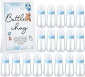 Roowest Bottle Chug Baby Shower Games Favors Including 18 Pcs Feeding Bottles with Blue Bear Theme Wooden Sign for Gender Reveal Baby Shower Party Supplies