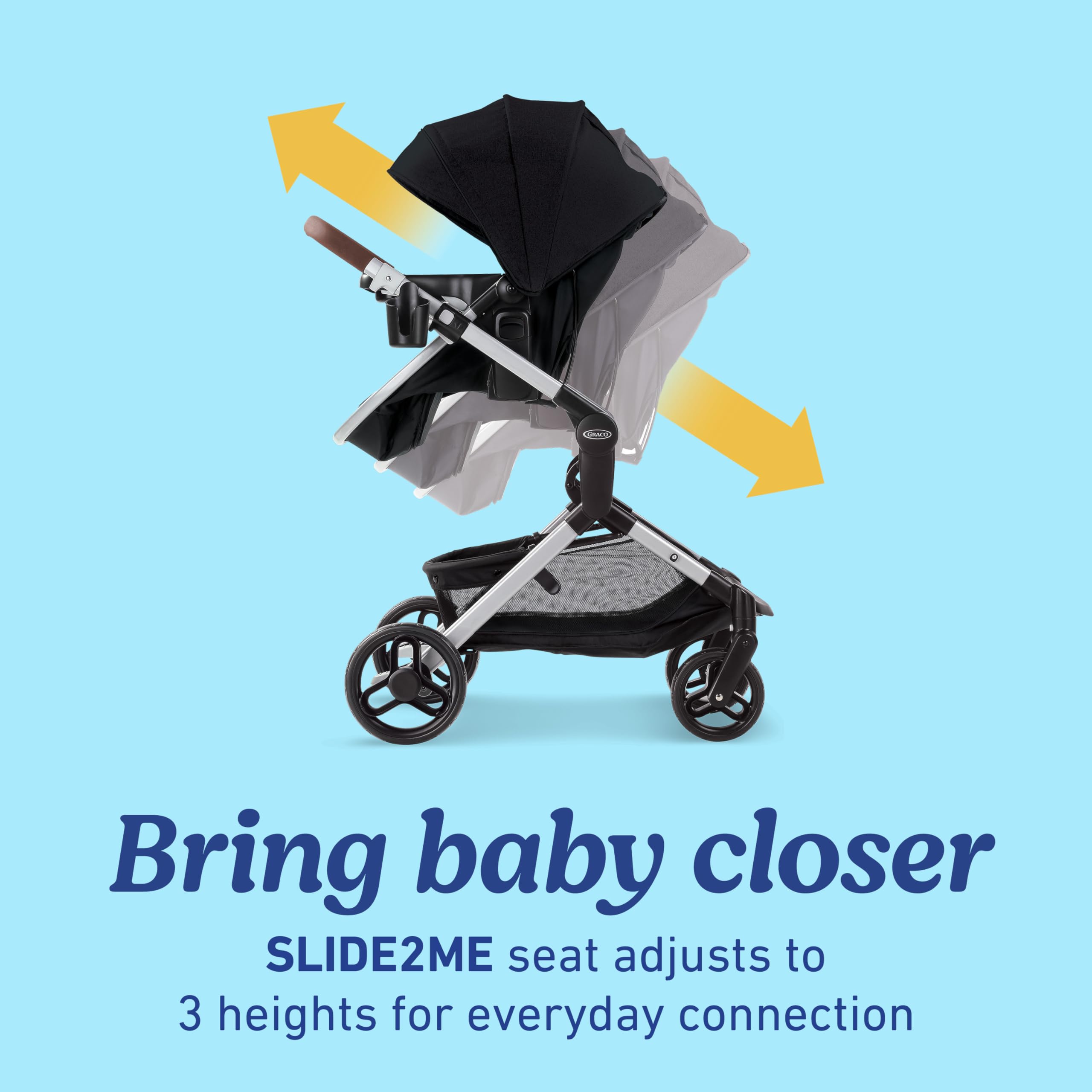 Graco Modes Nest Travel System, 3-in-1 Car Seat & Stroller Combo, Bayfield