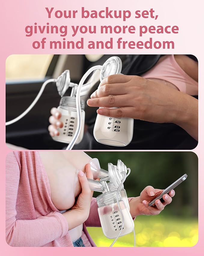 Electric Breast Pump Parts Compatible with Spectra S1/S2/9 Plus, 2Pcs Duckbill Valves and 2Pcs 14mm Flange (Not Original Spectra Accessories)