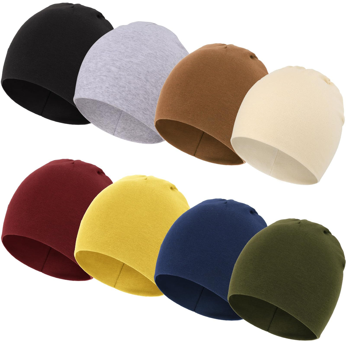 DRESHOW BQUBO 8 Pack Baby Newborn Hats Infant Toddler Kid Hats Soft Nursery Beanie Unisex Beanie Hat for Boys Girls 0-6 Years