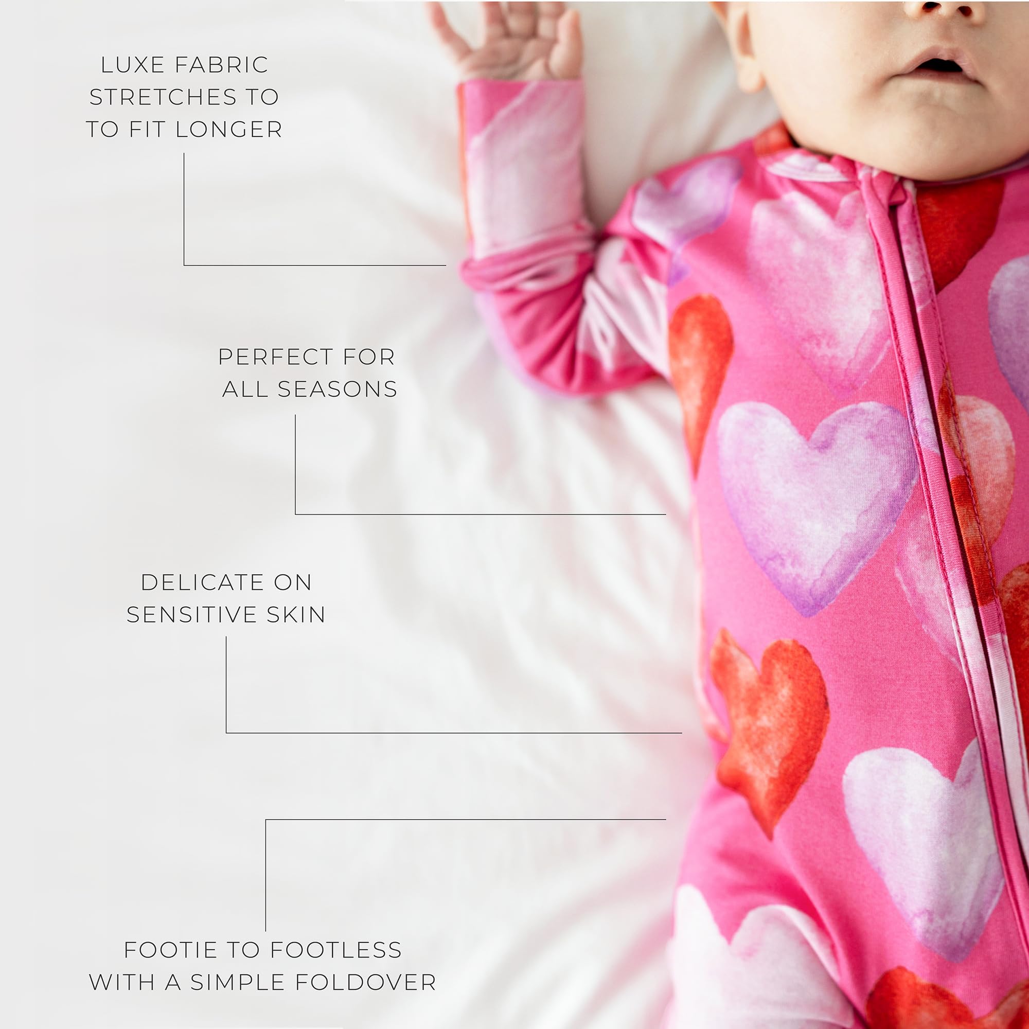 Posh Peanut Girls Convertible Baby Sleepers, Toddlers Footless Pajamas