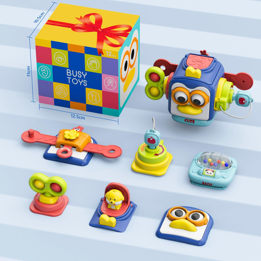 OSIMILY Toys for 1 Year Old Boy, Busy Cube Montessori Toys for 1+ Year Old,Sensory Toys for Toddlers 1-3,Fine Motor Skills Educational Toys,Birthday Gift for Baby Aged 6, 9, 10, 12, 18 Months