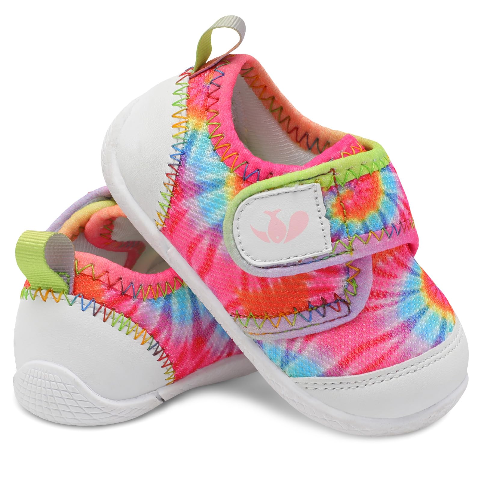 FEETCITY Baby Boy Girl Non-Skid Indoor Infant Walking Shoes Breathable Warm Elastic Sock Shoes with Memory Sole Protect Toes Outdoor Sneakers Flowers