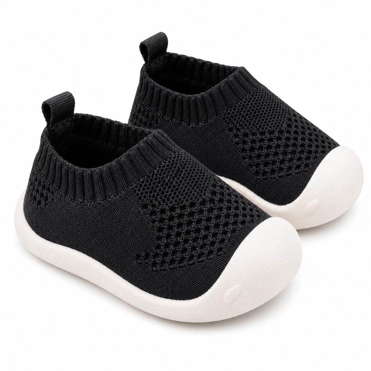 Toddler Slip On Shoes Quick Easy Dressing TPR Grip First Walking Confidence Grey 12-18 Months Size 5T