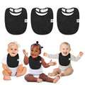 Giggly Goose 3 Pack Drooling Bibs for Babies | Premium & Soft Organic Cotton Teething Bibs with Snaps and Fleece Backing