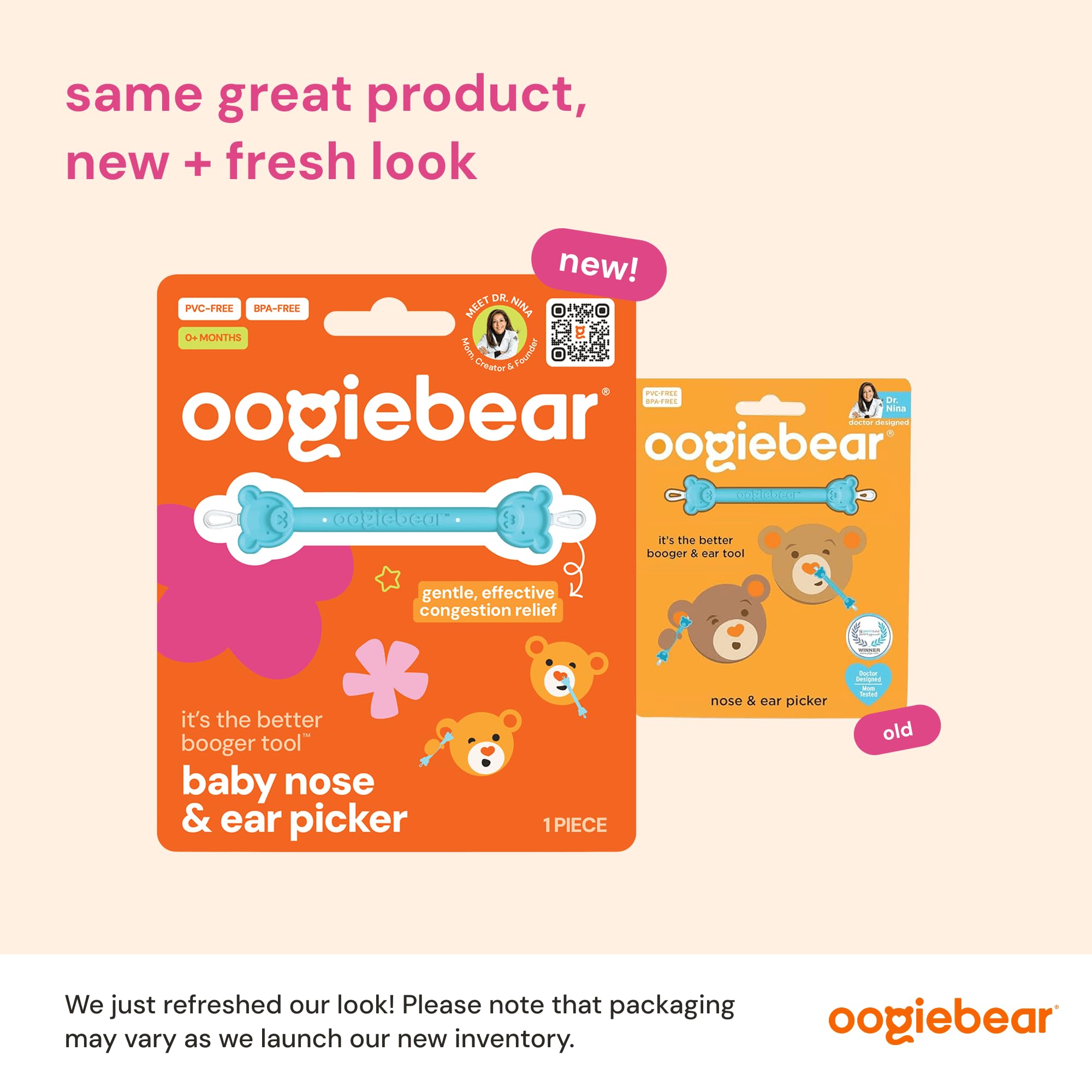 oogiebear Baby Nose & Ear Picker, Safe Booger Remover Tool, 1 Piece, Blue