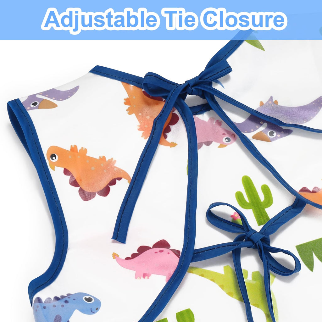 Accmor 5 Pack Waterproof Baby Bibs for Eating, Mess Proof Toddler Feeding Bibs for Girls Boys