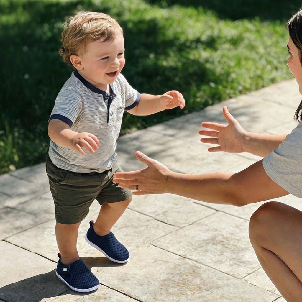 JOINFREE Water Shoes for Kids Boy Girl Water Sneakers Quick Dry Sports Aqua Athletic Sneakers Blue 6-12 Months Infant