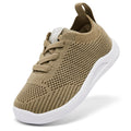MORENDL Toddler Shoes Baby Walking Sock Shoes Infant Sneakers Boy Girl Barefoot Tennis Shoe Non-Slip Brethable Brown 15-18 Months