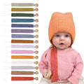 Personalized Bohemian Pacifier Clip Embroidered with Name is The Perfect Newborn Gift Made from eco-Friendly Bamboo!（Orange Red）