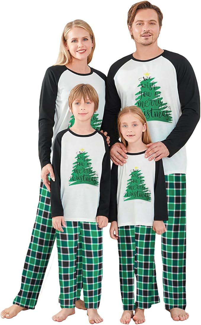 Awoscut Family Christmas Pajamas Matching Pajamas for Family, Xmas PJs Sets Holiday Sleepwear