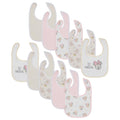 Disney 10-Pack Minnie Mouse Baby Bibs – Soft, Absorbent, and Adjustable Cotton Bibs for Mess-Free Meals – Quality Bibs with MInnie Designs- Sprinkle