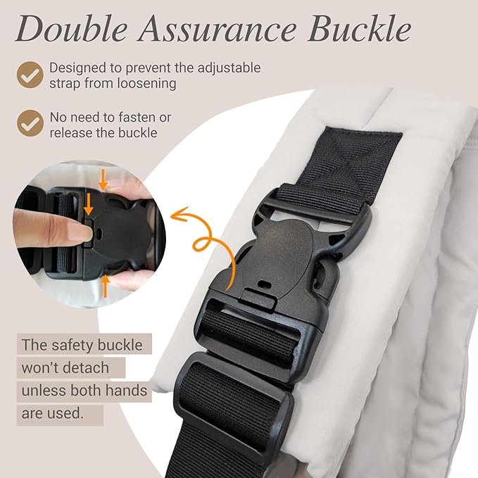Baby Sling Carrier for Newborn to Toddler(8-45 Lbs), Cozy Wearing Baby Wrap Carrier with Adjustable Shoulder Strap Safety Buckle, Portable Lightweight Child Carrier Sling One Size Fit All Parents-Grey