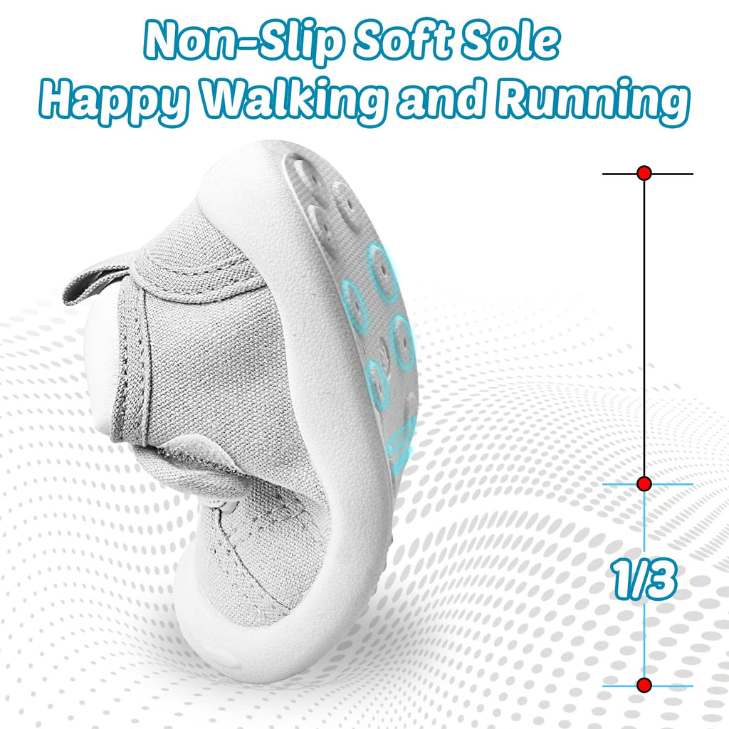 Charrost Baby Walking Shoes Toddler Girl Boy Soft Breathable Canvas Shoes