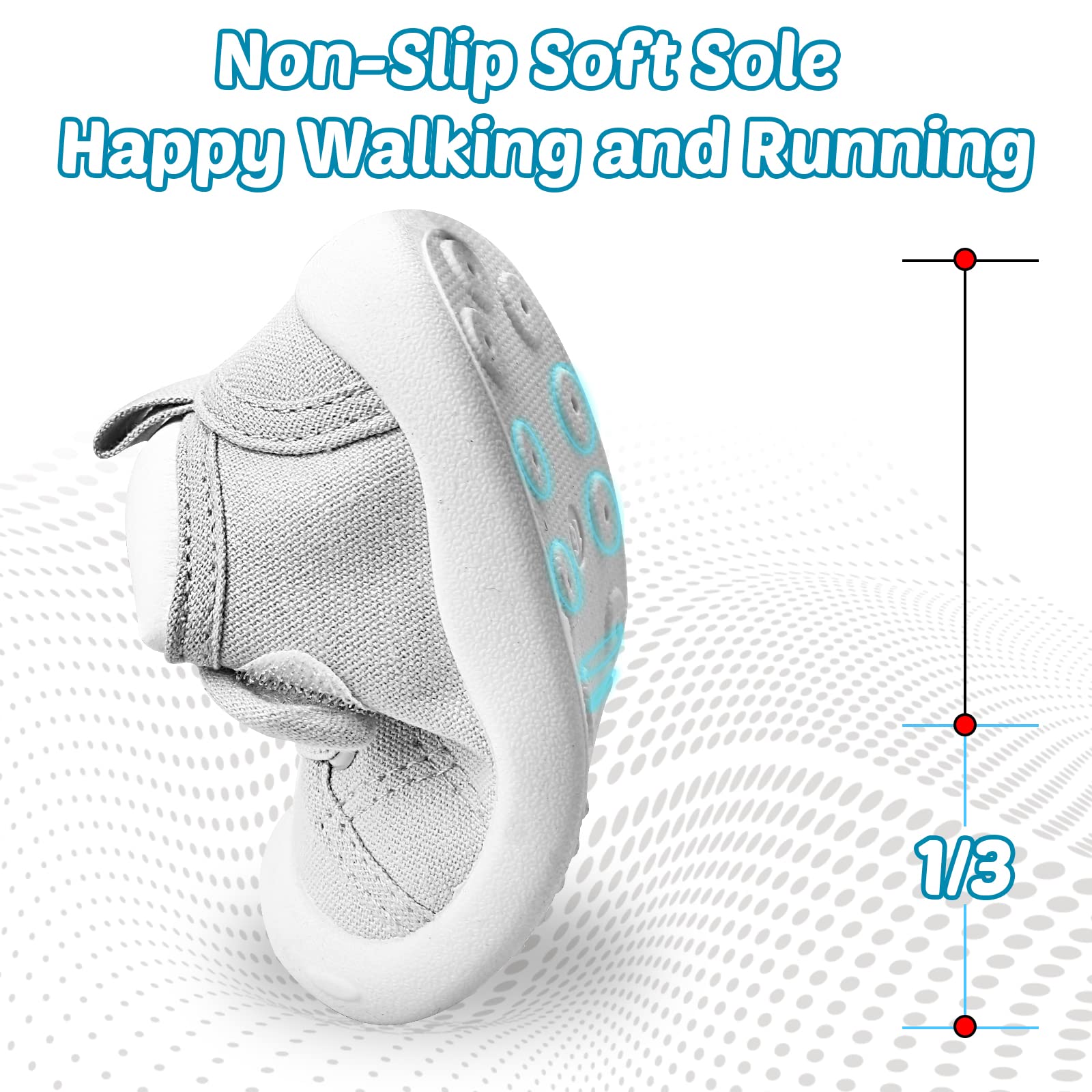 Charrost Baby Walking Shoes Toddler Girl Boy Soft Breathable Canvas Shoes