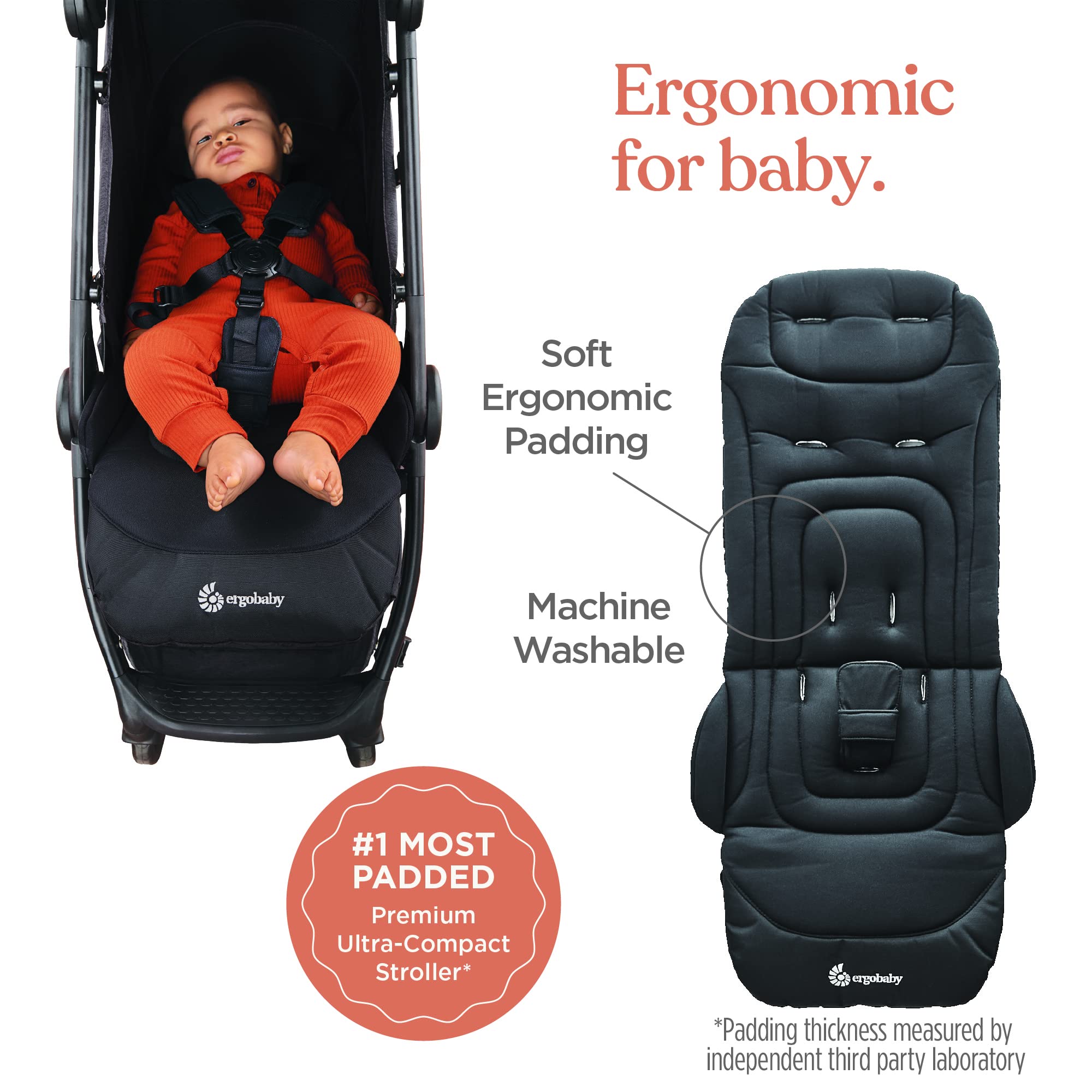 Ergobaby Metro+ Compact Baby Stroller, Lightweight Umbrella Stroller