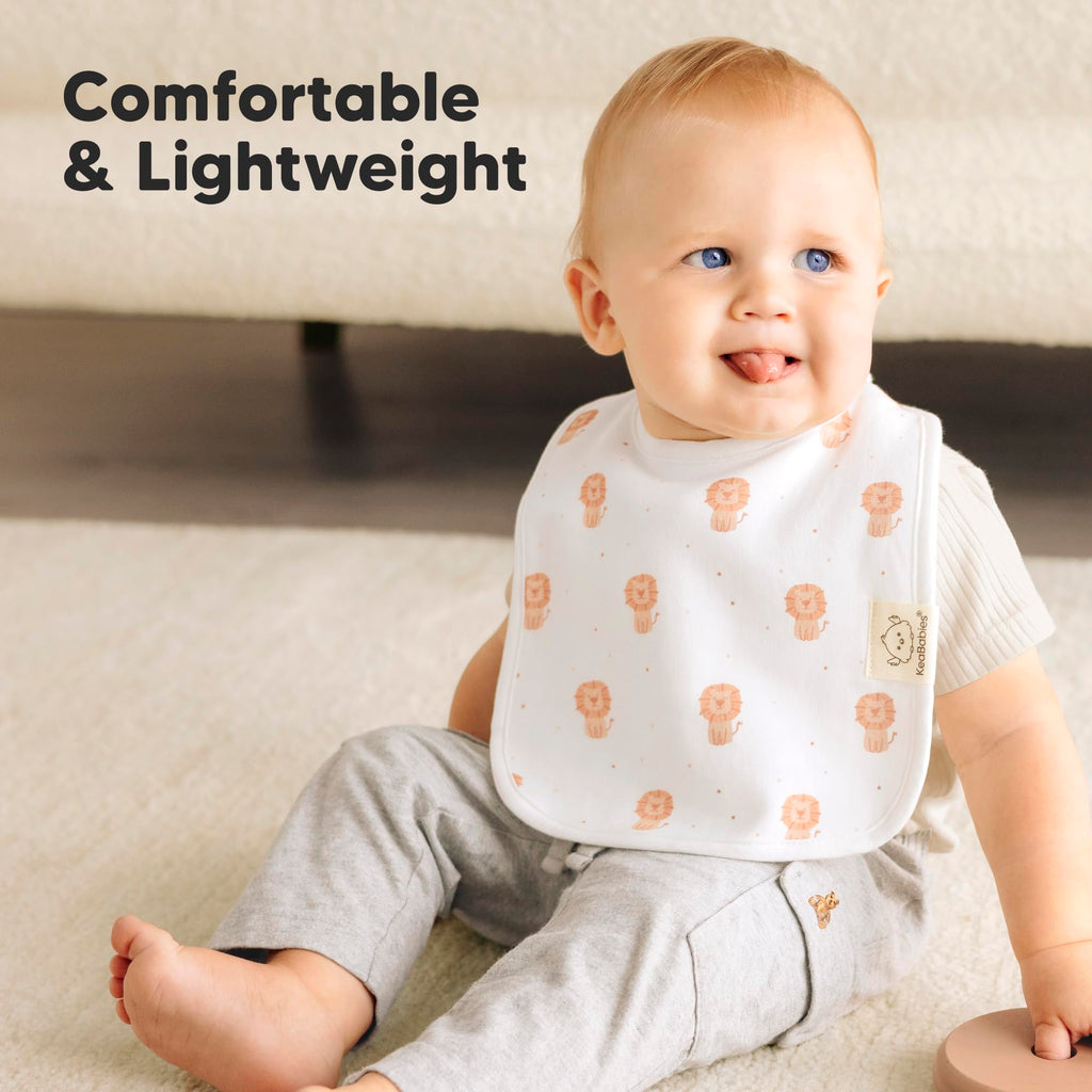KeaBabies 8-Pack Organic Baby Bibs for Boys, Girls Drool Bibs (Wilderness)