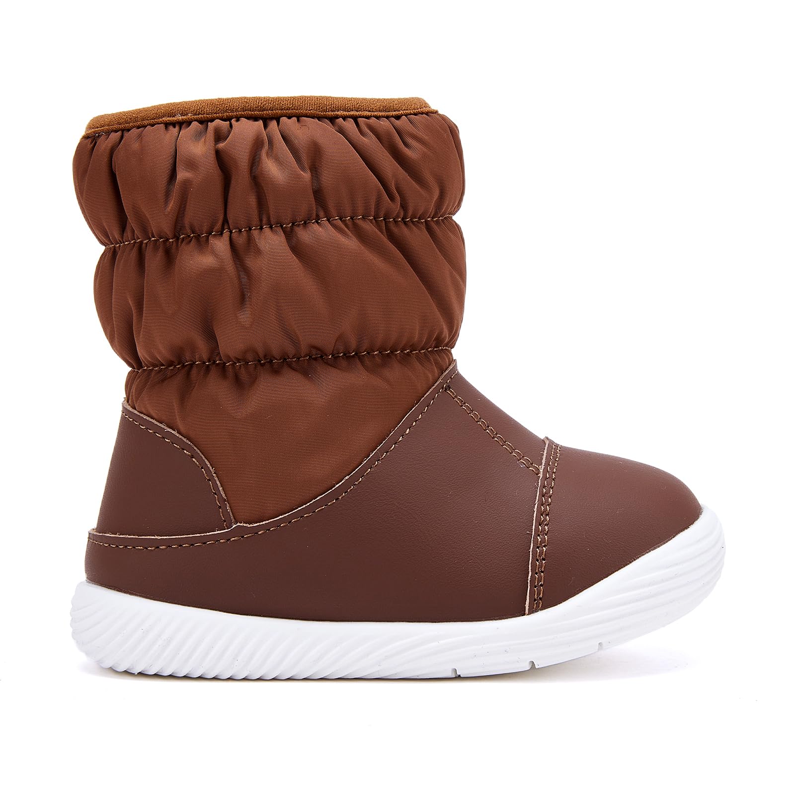 BMCiTYBM Baby Boy Girl Snow Boots Waterproof Infant Winter Warm Booties Nonslip Lightweight Outdoor Shoes for Cold Weather 6 9 12 18 24 Months Brown Size 12-18 Months Toddler