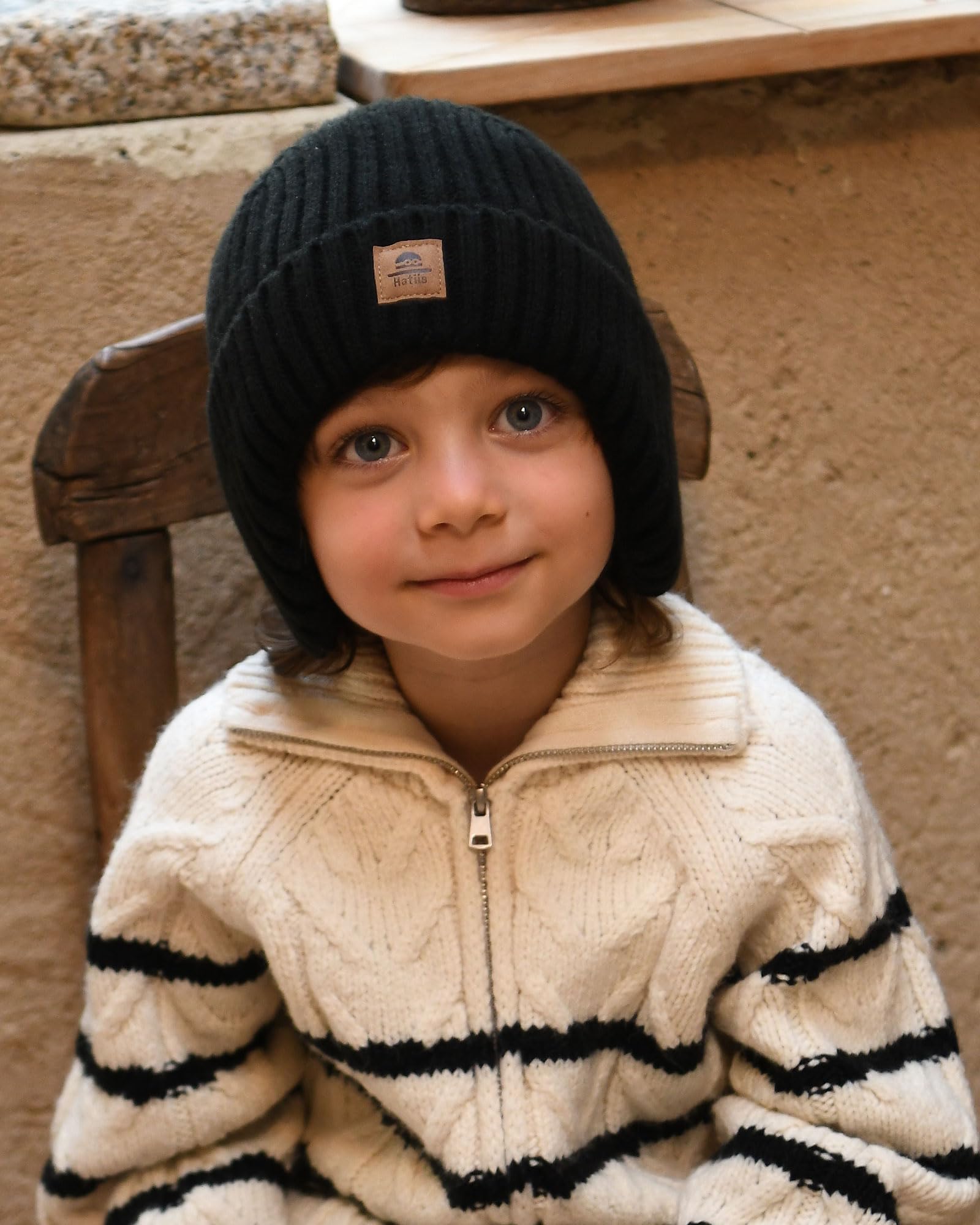 Baby Beanie Fleece Lined Toddler Winter Hat with Ear Flaps Little Girls Boys Warm Hats Cute Beanies for Kids Pink