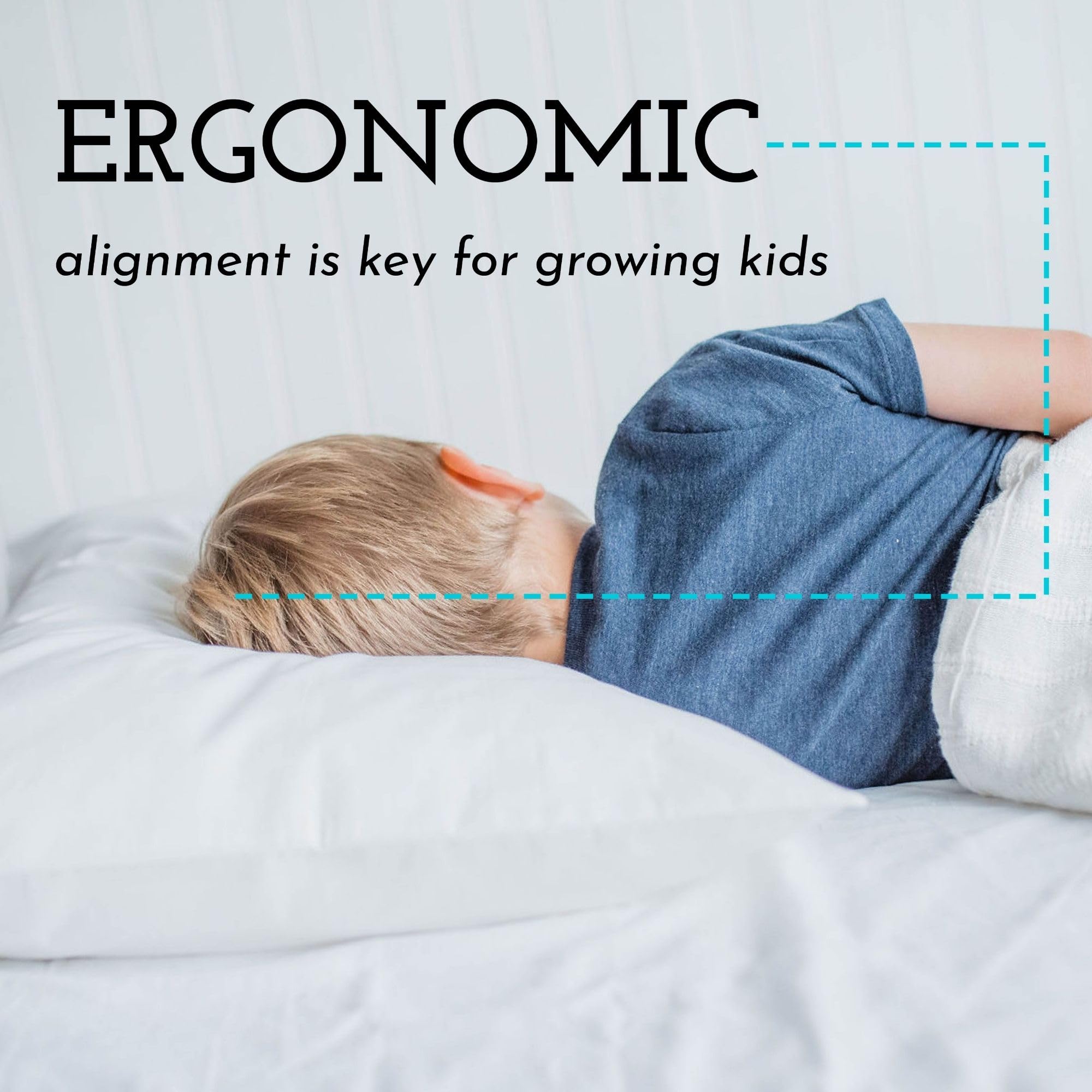 Toddler Bed Pillow with Cotton Pillow Case – 13x18 Kids Pillows for Sleeping, School, Travel & Daycare – Hypoallergenic Toddler Pillow 2 Year Old to 5 with Envelope Pillowcase (Whimsy Garden)