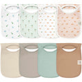 KeaBabies 8-Pack Bibs for Baby Girls, Boys, Pullover Baby Bibs (Roarsome)