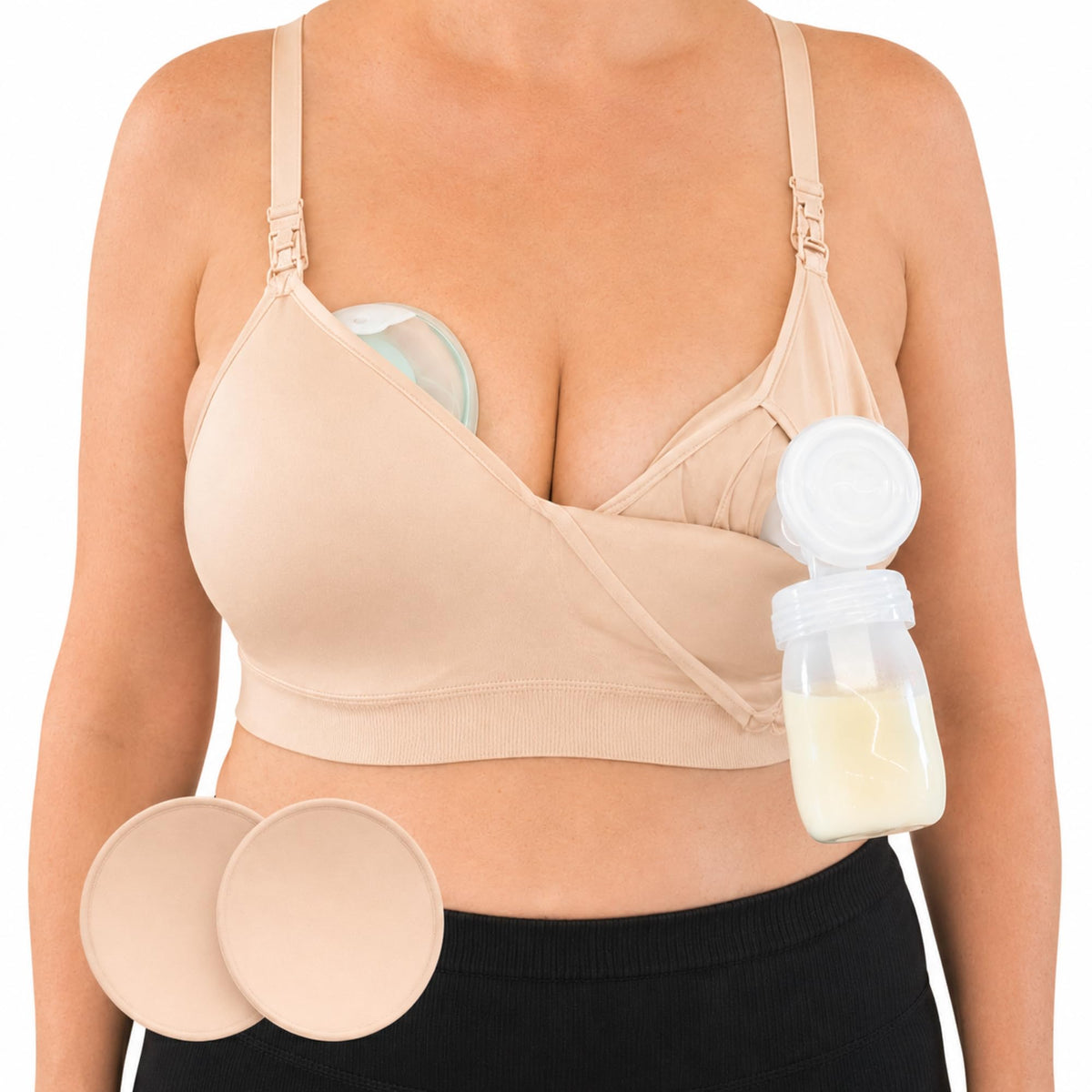 Simple Wishes Pumping Bra Hands Free, Nursing Bra for Breastfeeding