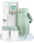 WEMOH 18oz Breast Milk Cooler Bottle Leakproof Travel Chiller Green