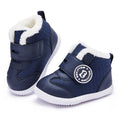 BMCiTYBM Baby Boy Girl Boots Winter Warm Snow Boots Lightweight Walking Shoes Infant First Walkers 6 9 12 18 24 Months Navy Blue 12-18 Months