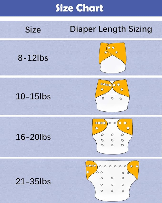 Babygoal Cloth Diaper Covers 6 Pack