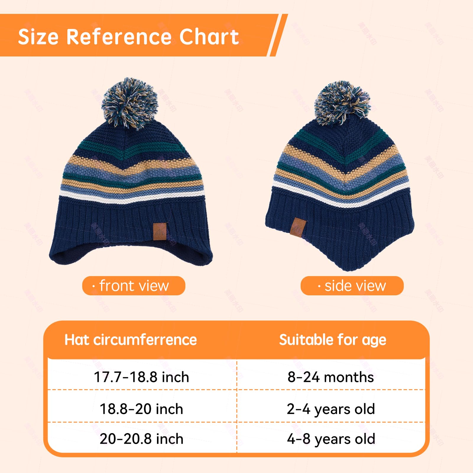 Moon Kitty Toddler Winter Hats for Boys Baby Boy Beanie Hats Earflap